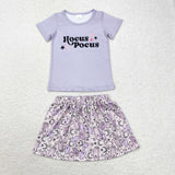 Ghost Stars Purple Skirt Girls Halloween Outfits