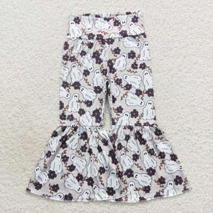 Ghost Floral Girls Halloween Pants