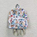 Cartoon Dogs White Backpack