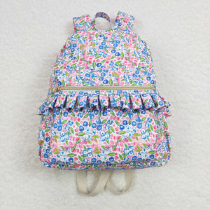 Floral Pink Blue Backpack