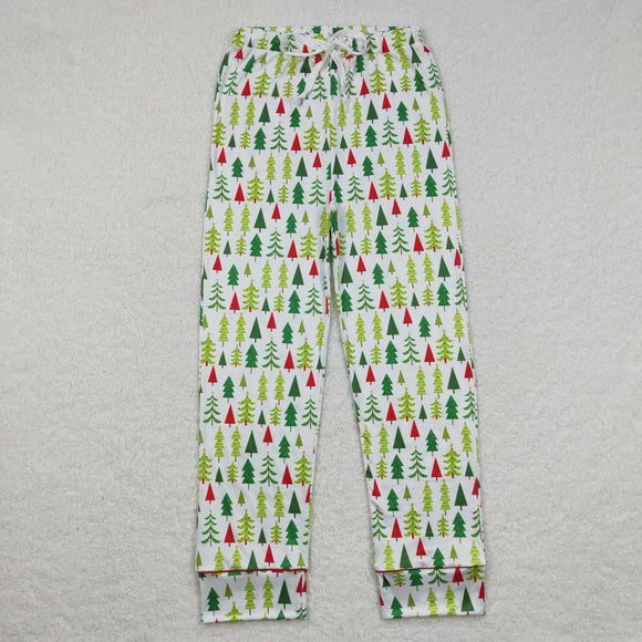 Adult Trees Red Pocket White Mommy & Me Christmas Pajamas