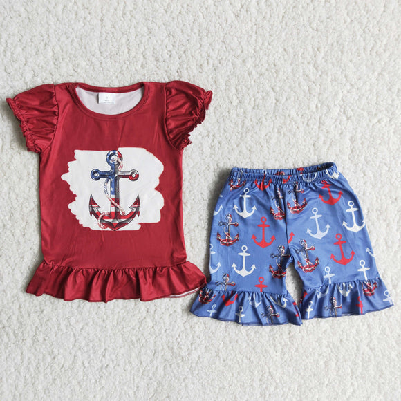 Promotional Anchor Red Girls 4th of July Outfits