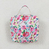 Floral Bow Insulated Lunch Bag