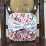 Floral Bow Insulated Lunch Bag