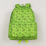 Cartoon Smile Green Christmas Backpack