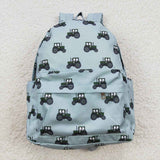 Green Tractor Blue Backpack