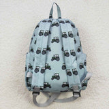 Green Tractor Blue Backpack