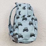 Green Tractor Blue Backpack