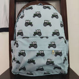 Green Tractor Blue Backpack