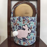 Camo Bunny Kids Easter Bucket Bag