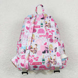 Singer Smile Pink White Backpack