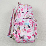 Singer Smile Pink White Backpack