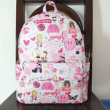 Singer Smile Pink White Backpack