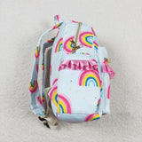 Rainbow Pink Ruffles Blue Backpack