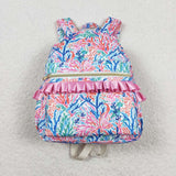 Sea Grass Pink Ruffles Backpack