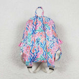 Sea Grass Pink Ruffles Backpack