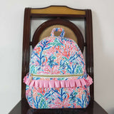 Sea Grass Pink Ruffles Backpack