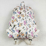 Cartoon Dogs Plaid Backpack