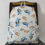 Cartoon Dogs Gray Backpack