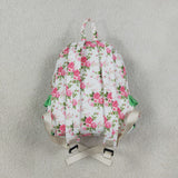 Floral Green Ruffles Plaid Backpack