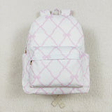 Bow Pattern White Backpack