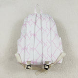 Bow Pattern White Backpack