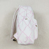 Bow Pattern White Backpack