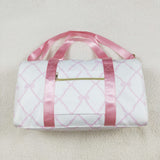 Bow Pattern White Gym Bag