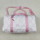Bow Pattern White Gym Bag