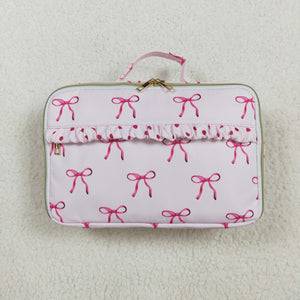 Bow Pattern Pink Lunch Bag