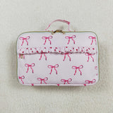 Bow Pattern Pink Lunch Bag