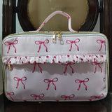 Bow Pattern Pink Lunch Bag