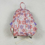 Floral Purple Ruffles Pink Backpack