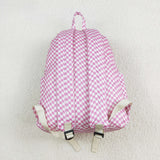 Irregular Pink Plaid Backpack