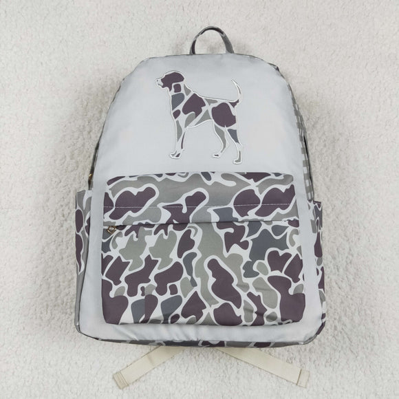 Dog Camo Gray Backpack