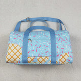 Waffle Ice Cream Blue Gym Bag
