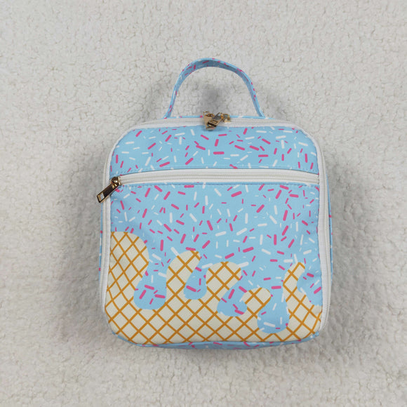 Waffle Ice Cream Blue Lunch Bag