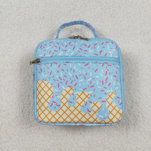 Waffle Ice Cream Blue Lunch Bag