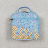 Waffle Ice Cream Blue Lunch Bag
