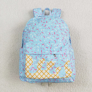 Waffle Ice Cream Blue Backpack