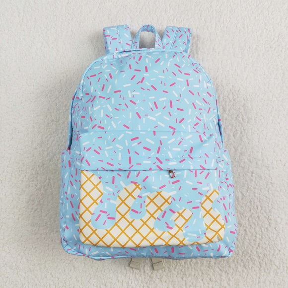 Waffle Ice Cream Blue Backpack