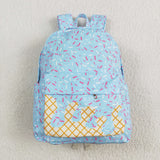 Waffle Ice Cream Blue Backpack