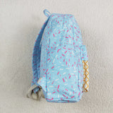Waffle Ice Cream Blue Backpack