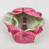 Waffle Ice Cream Hot Pink Gym Bag
