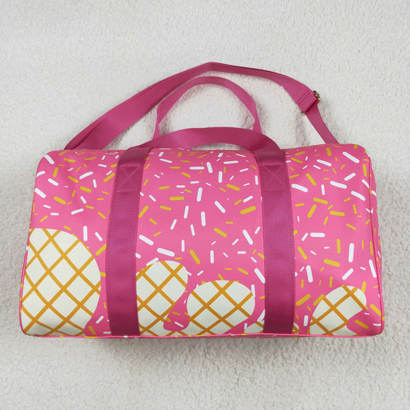 Waffle Ice Cream Hot Pink Gym Bag