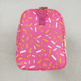 Waffle Ice Cream Hot Pink Gym Bag