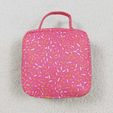 Waffle Ice Cream Hot Pink Lunch Bag