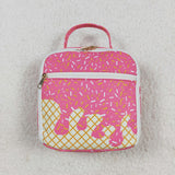 Waffle Ice Cream Hot Pink Lunch Bag