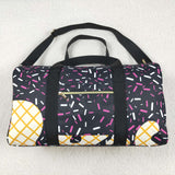 Waffle Ice Cream Black Gym Bag