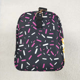 Waffle Ice Cream Black Gym Bag